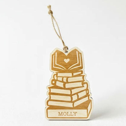 Book Christmas Ornament, book lover ornament, custom book ornament for book club gifts, Unique Personalized Holiday Gift, Reader Gifts - Starry Skies Austin