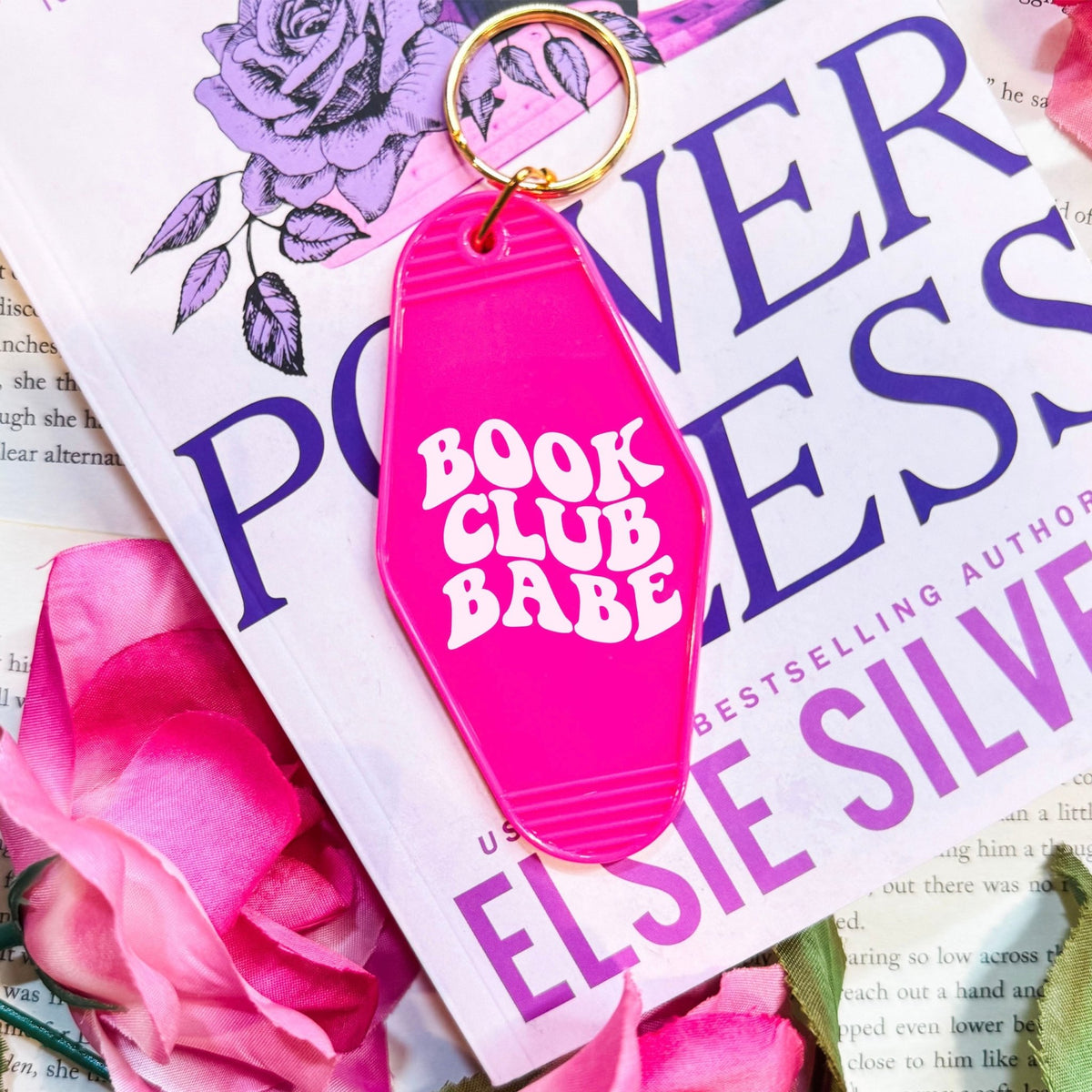 Book Club Babe Retro Motel Keychain - Starry Skies Austin