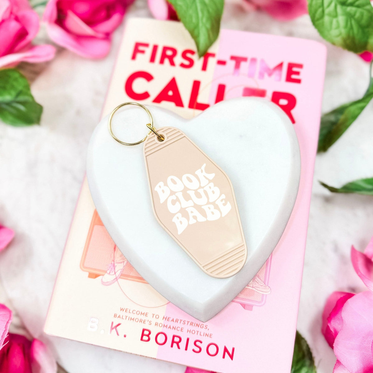 Book Club Babe Retro Motel Keychain - Starry Skies Austin