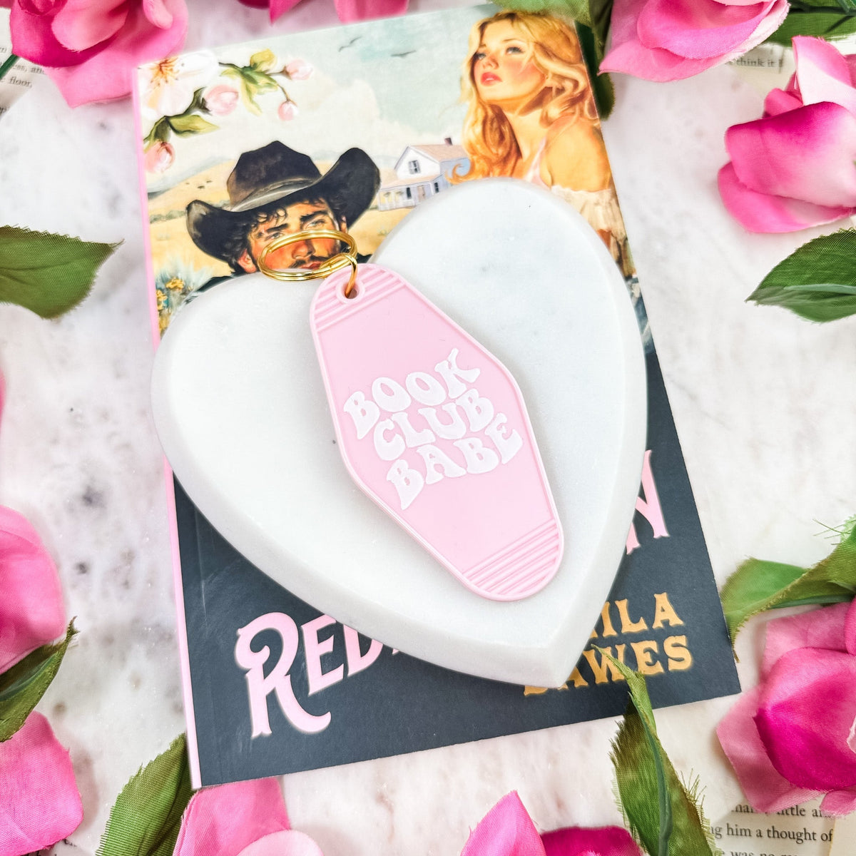 Book Club Babe Retro Motel Keychain - Starry Skies Austin