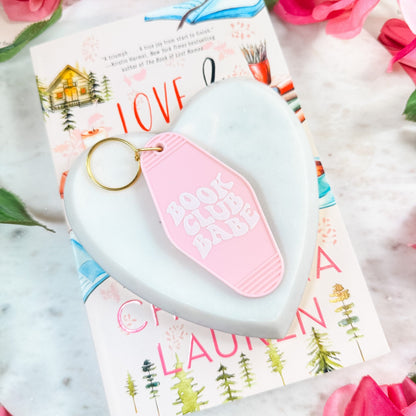 Book Club Babe Retro Motel Keychain - Starry Skies Austin