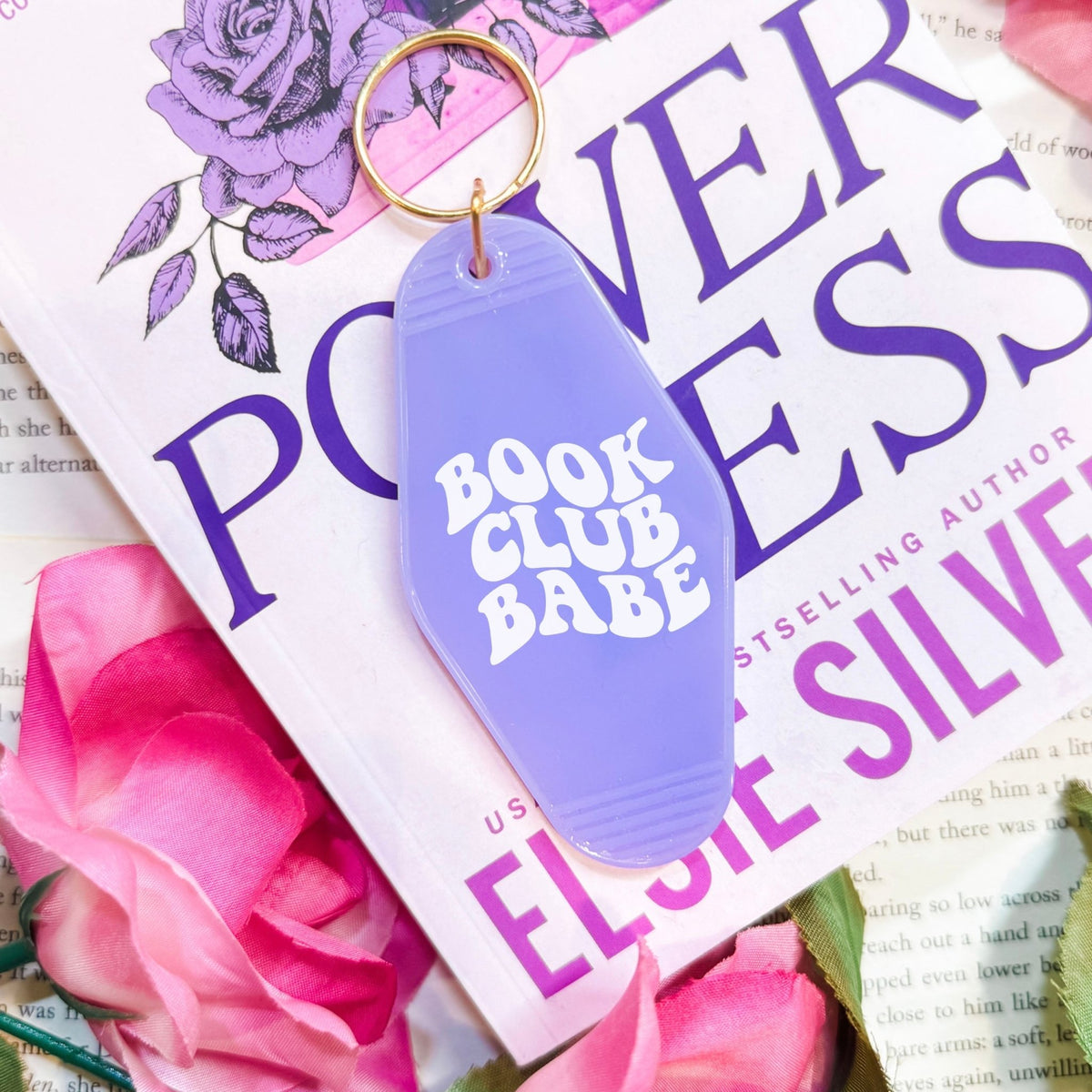 Book Club Babe Retro Motel Keychain - Starry Skies Austin
