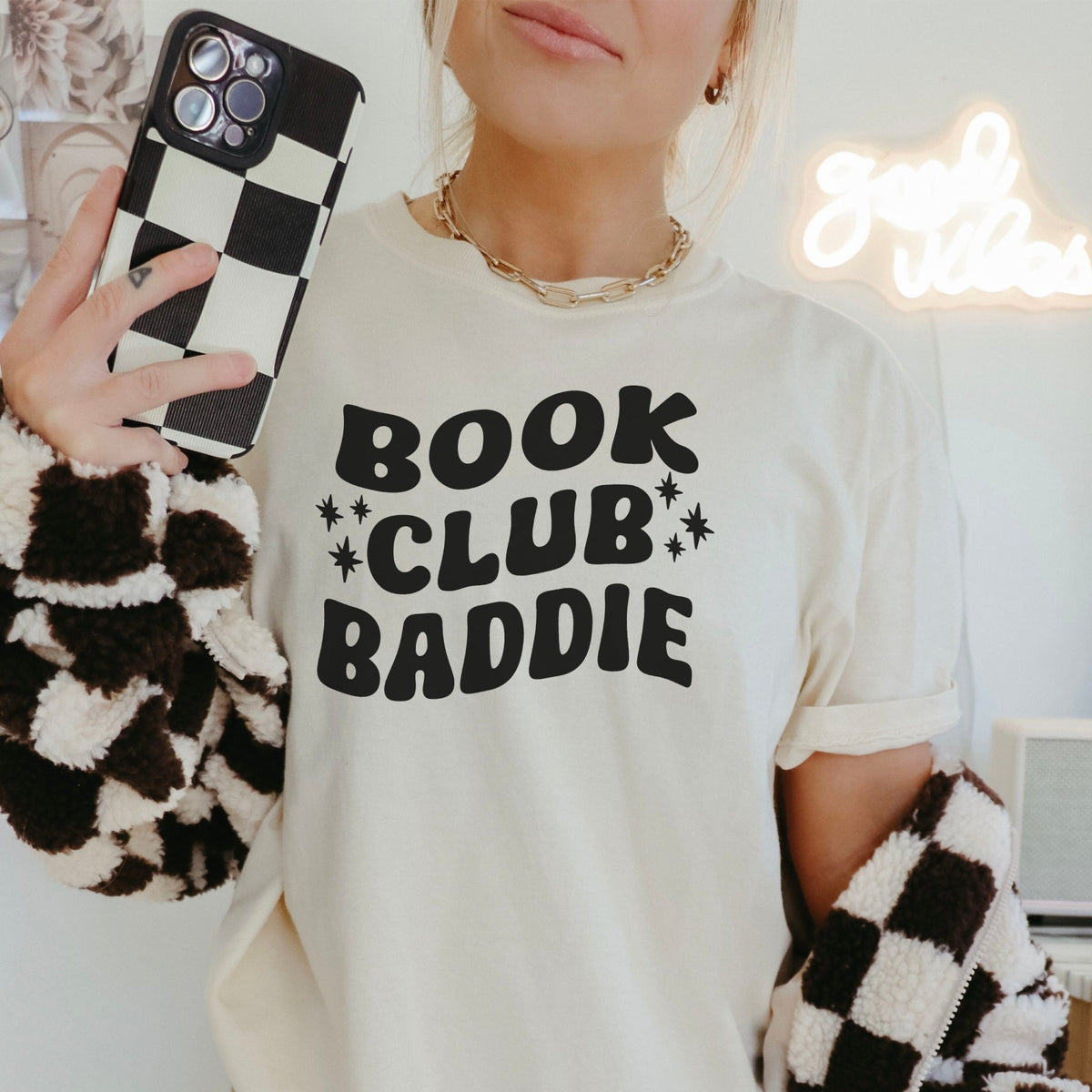 Book Club Baddie Heavyweight Comfort Colors Shirt - Starry Skies Austin