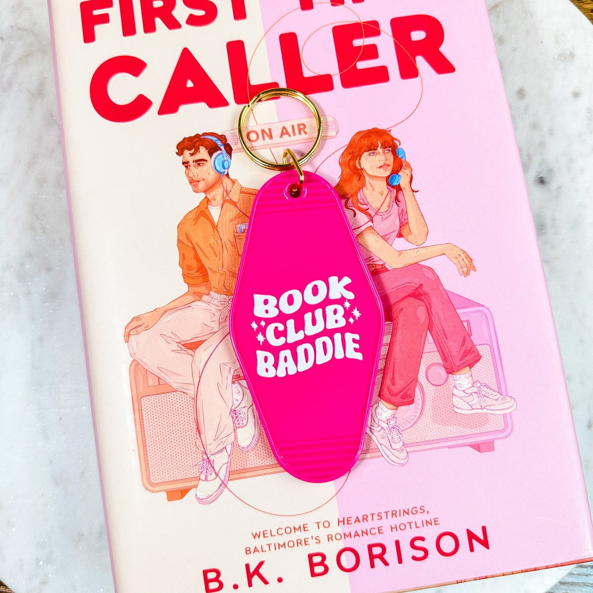 Book Club Baddie Retro Motel Keychain - Starry Skies Austin