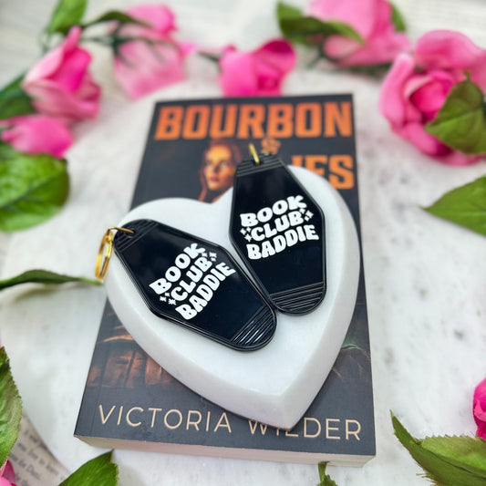Book Club Baddie Retro Motel Keychain - Starry Skies Austin