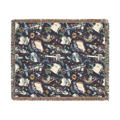 Book Dragon Woven Blanket - Starry Skies Austin