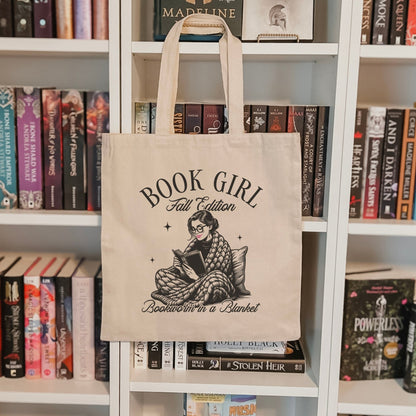 Book Girl Fall Edition Canvas Tote Bag - Starry Skies Austin