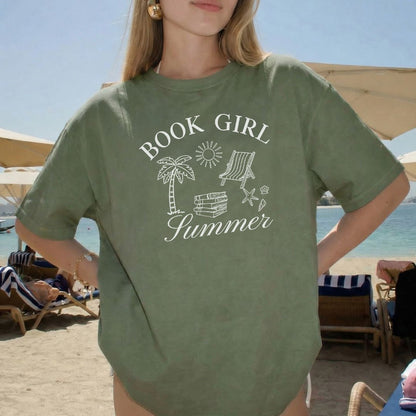 Book Girl Summer Gildan Softsyle Shirt - Starry Skies Austin