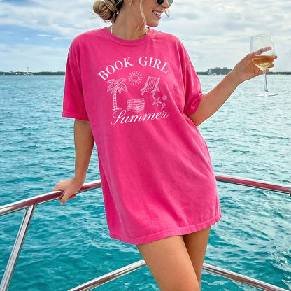 Book Girl Summer Gildan Softsyle Shirt - Starry Skies Austin