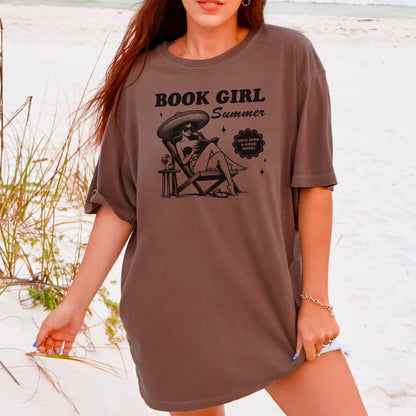 Book Girl Summer Heavyweight Comfort Colors Shirt - Starry Skies Austin