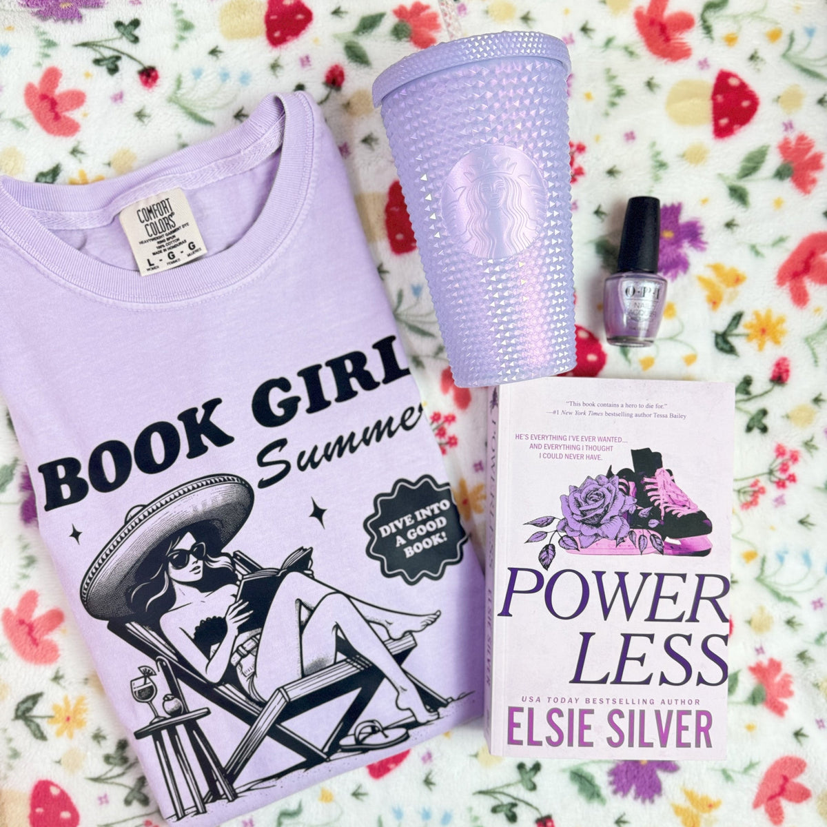 Book Girl Summer Heavyweight Comfort Colors Shirt - Starry Skies Austin