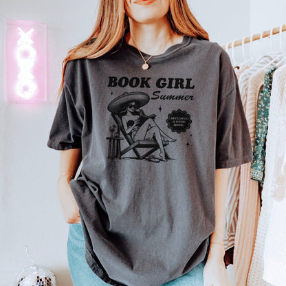 Book Girl Summer Heavyweight Comfort Colors Shirt - Starry Skies Austin