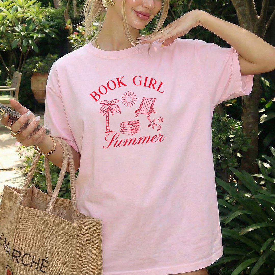 Book Girl Summer Heavyweight Comfort Colors Shirt - Starry Skies Austin