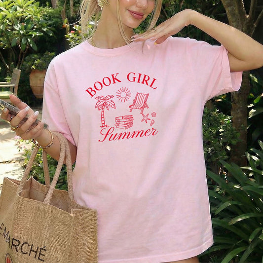 Book Girl Summer Heavyweight Comfort Colors Shirt - Starry Skies Austin