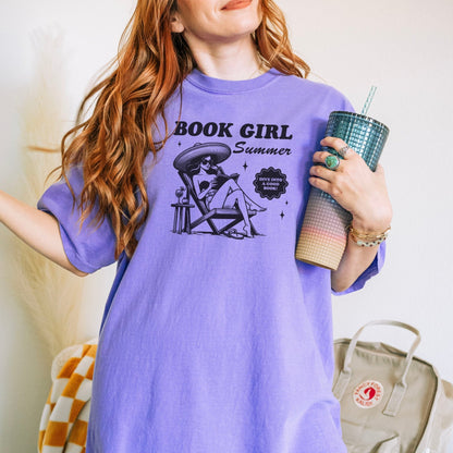 Book Girl Summer Heavyweight Comfort Colors Shirt - Starry Skies Austin