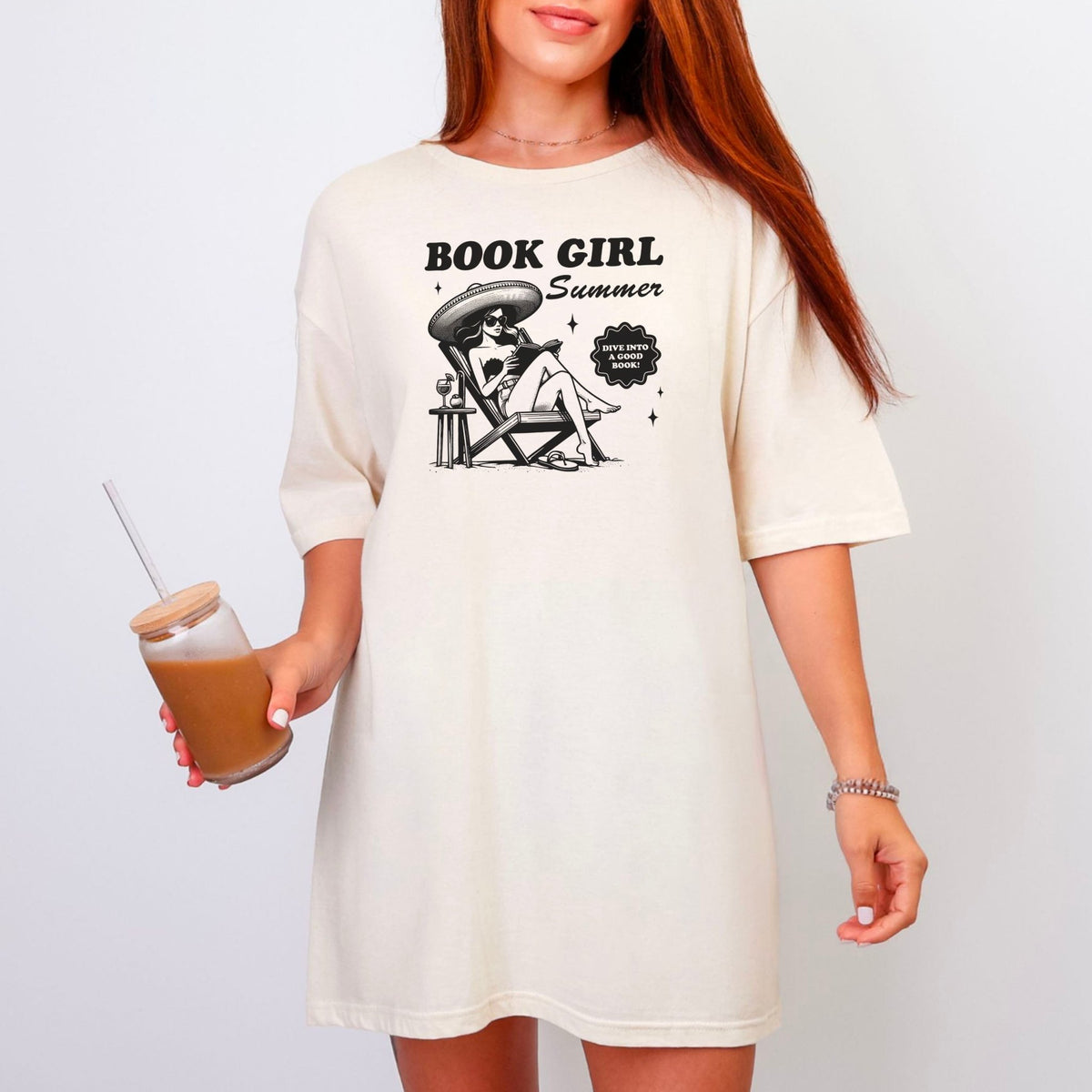 Book Girl Summer Heavyweight Comfort Colors Shirt - Starry Skies Austin