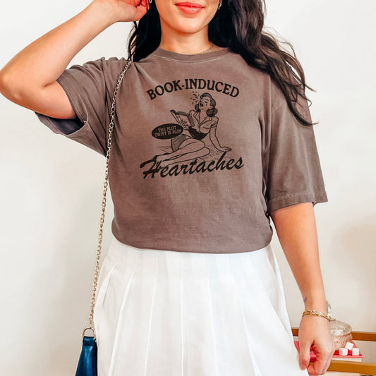 Book Induced Heartache Heavyweight Comfort Colors Shirt - Starry Skies Austin