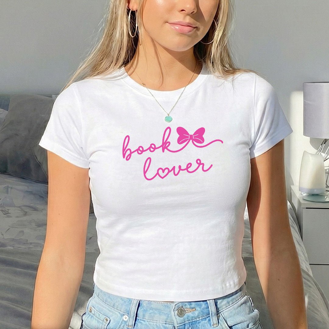 Book Lover Micro Rib Baby Tee - Starry Skies Austin