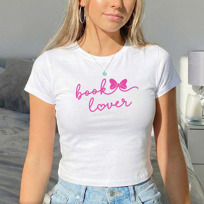 Book Lover Micro Rib Baby Tee - Starry Skies Austin