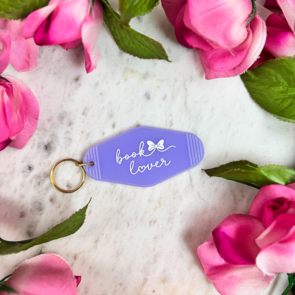 Book Lover Retro Motel Keychain - Starry Skies Austin