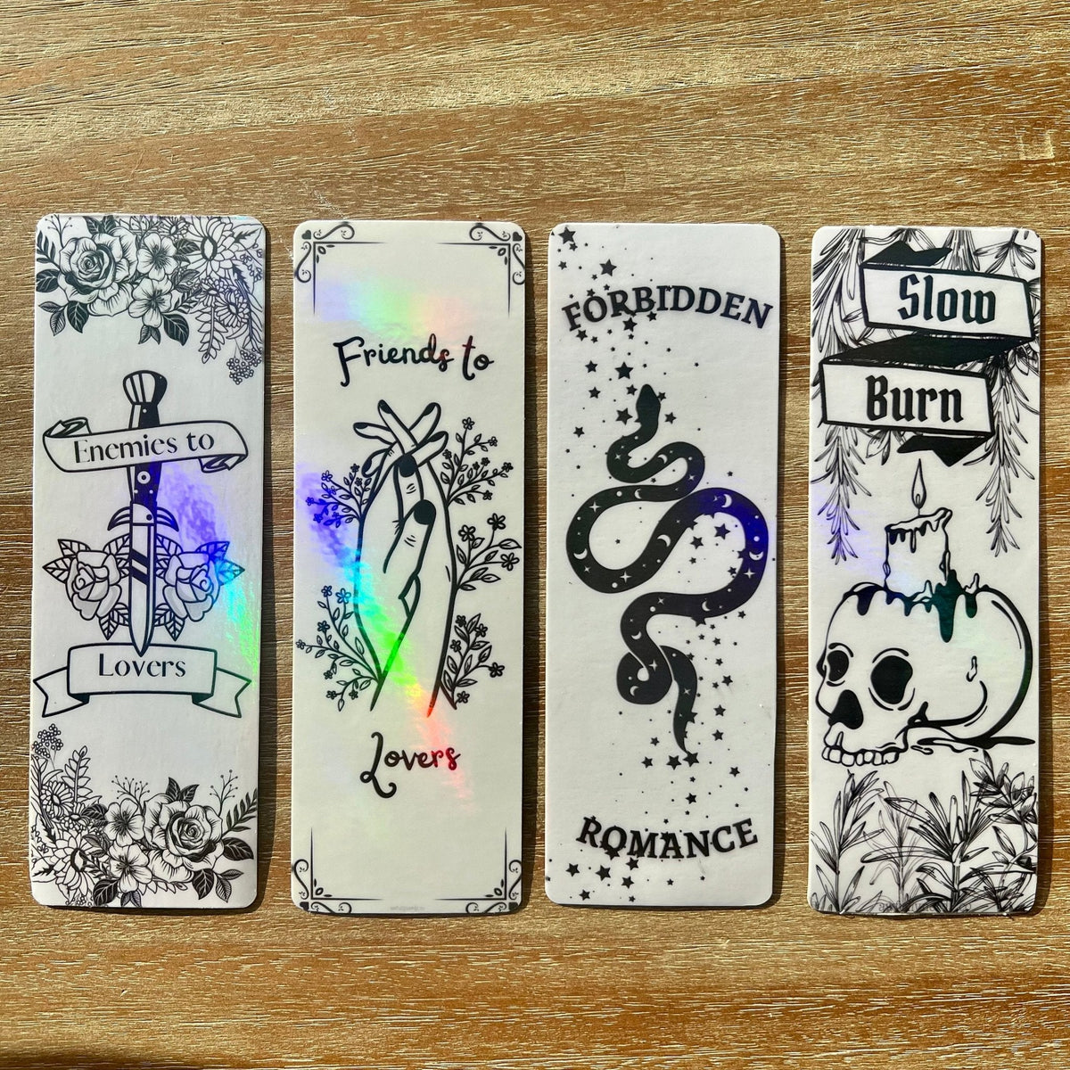 Book Tropes Black and White Bookmarks Bundle - Starry Skies Austin