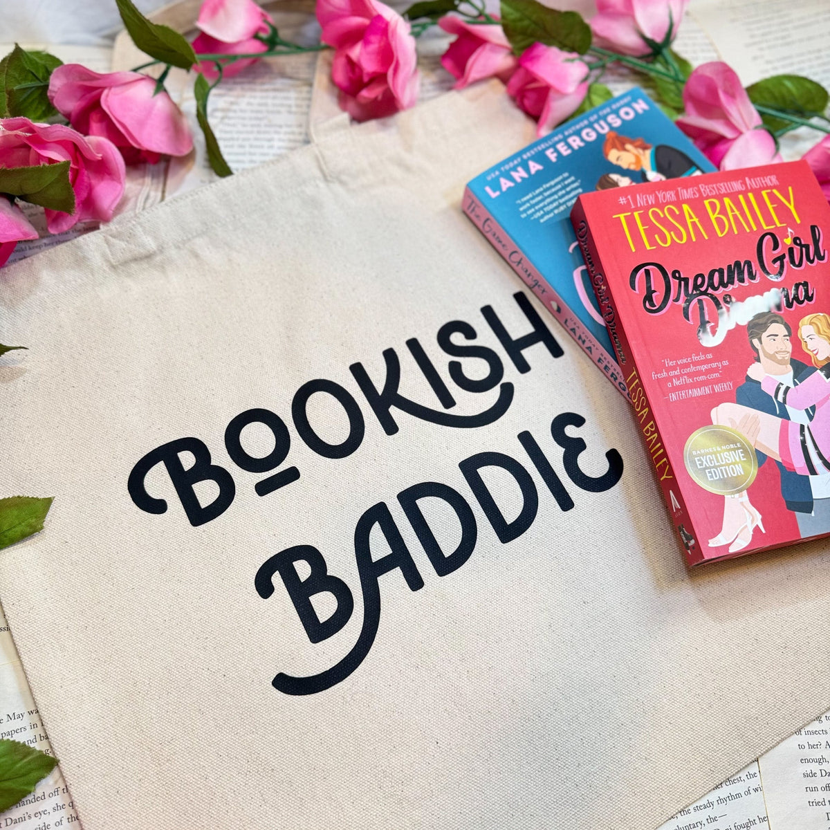 Bookish Baddie Canvas Tote Bag - Starry Skies Austin