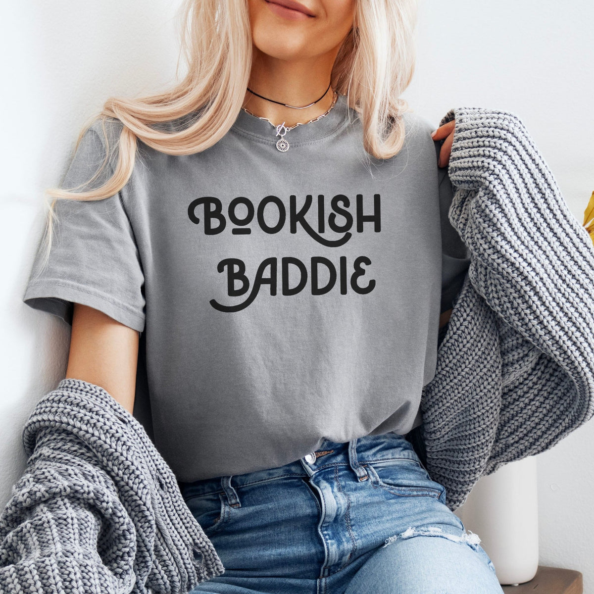 Bookish Baddie Heavyweight Comfort Colors Shirt - Starry Skies Austin