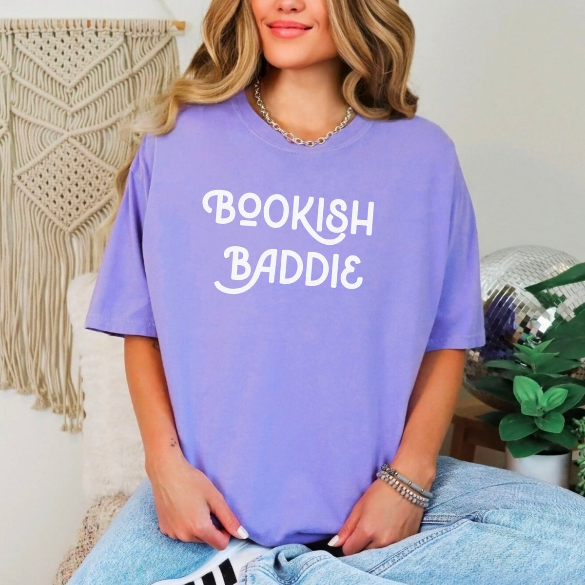 Bookish Baddie Heavyweight Comfort Colors Shirt - Starry Skies Austin