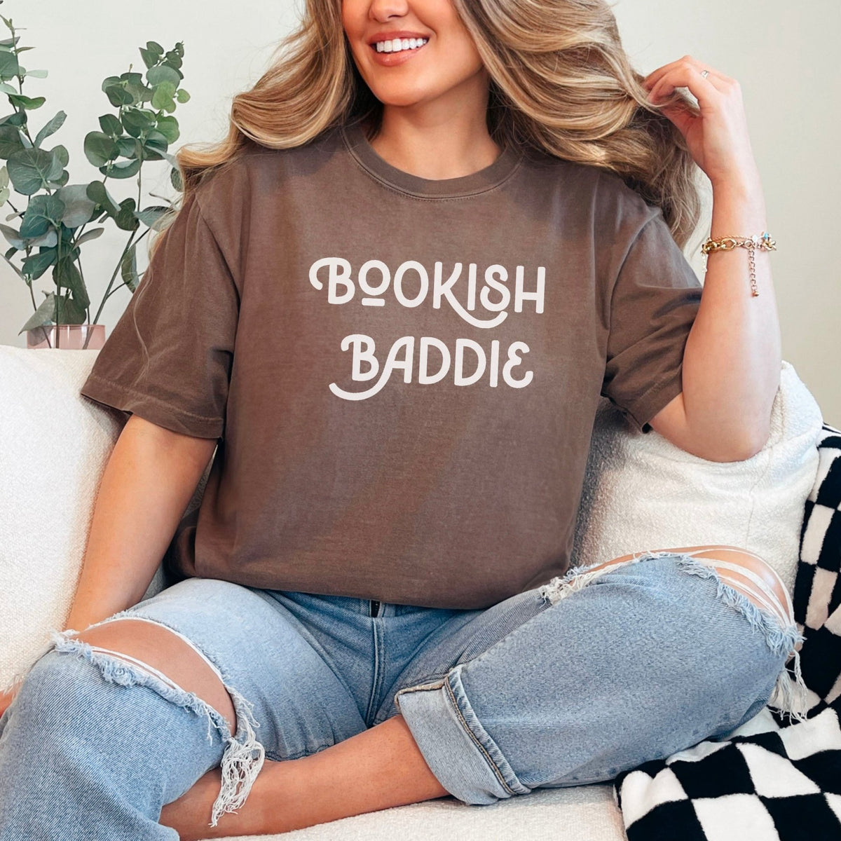 Bookish Baddie Heavyweight Comfort Colors Shirt - Starry Skies Austin