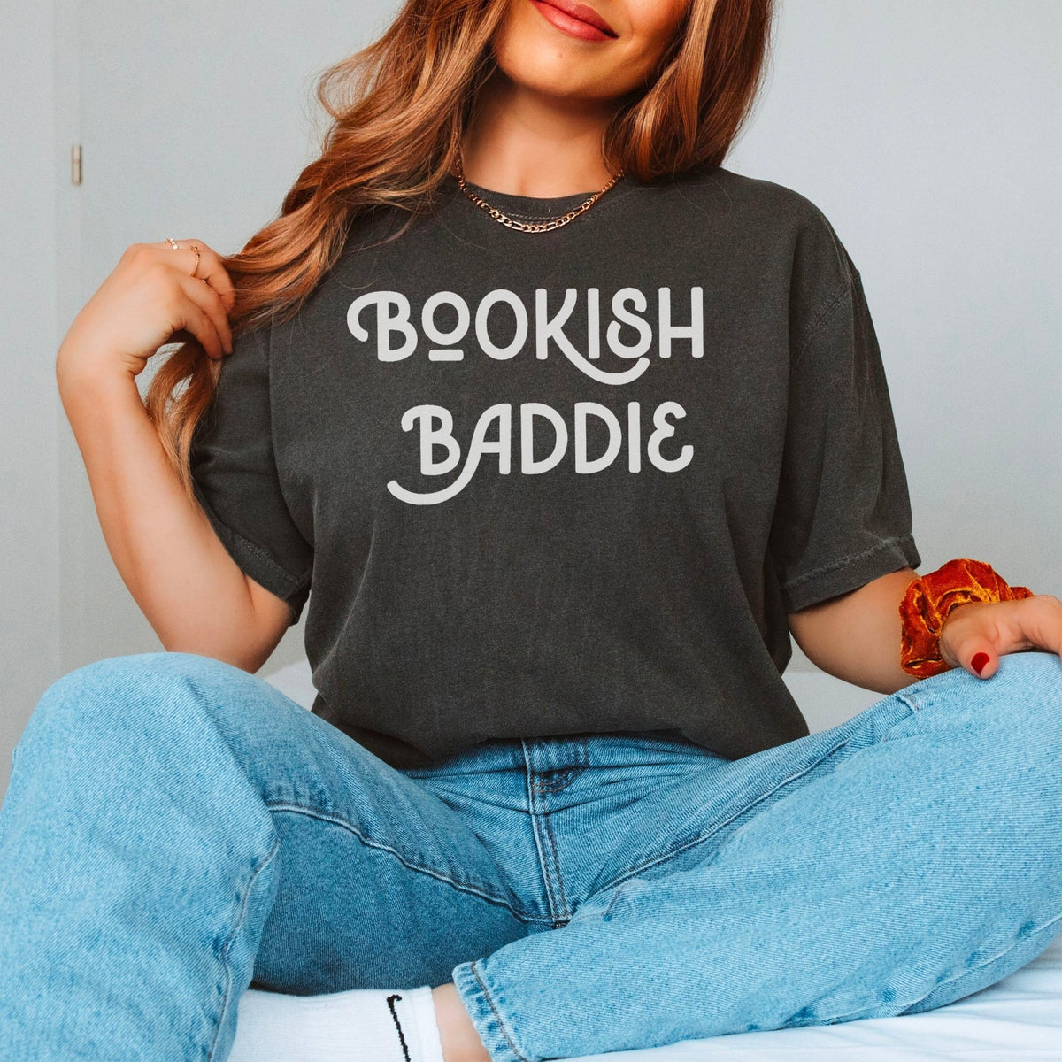 Bookish Baddie Heavyweight Comfort Colors Shirt - Starry Skies Austin