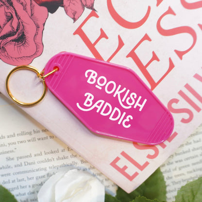 Bookish Baddie Retro Motel Keychain - Starry Skies Austin