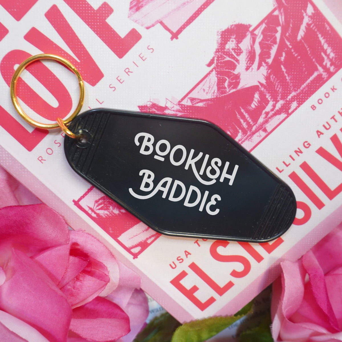 Bookish Baddie Retro Motel Keychain - Starry Skies Austin