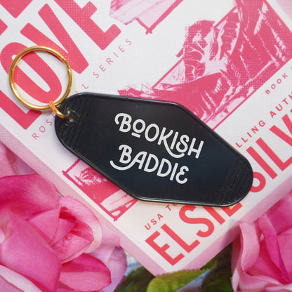 Bookish Baddie Retro Motel Keychain - Starry Skies Austin