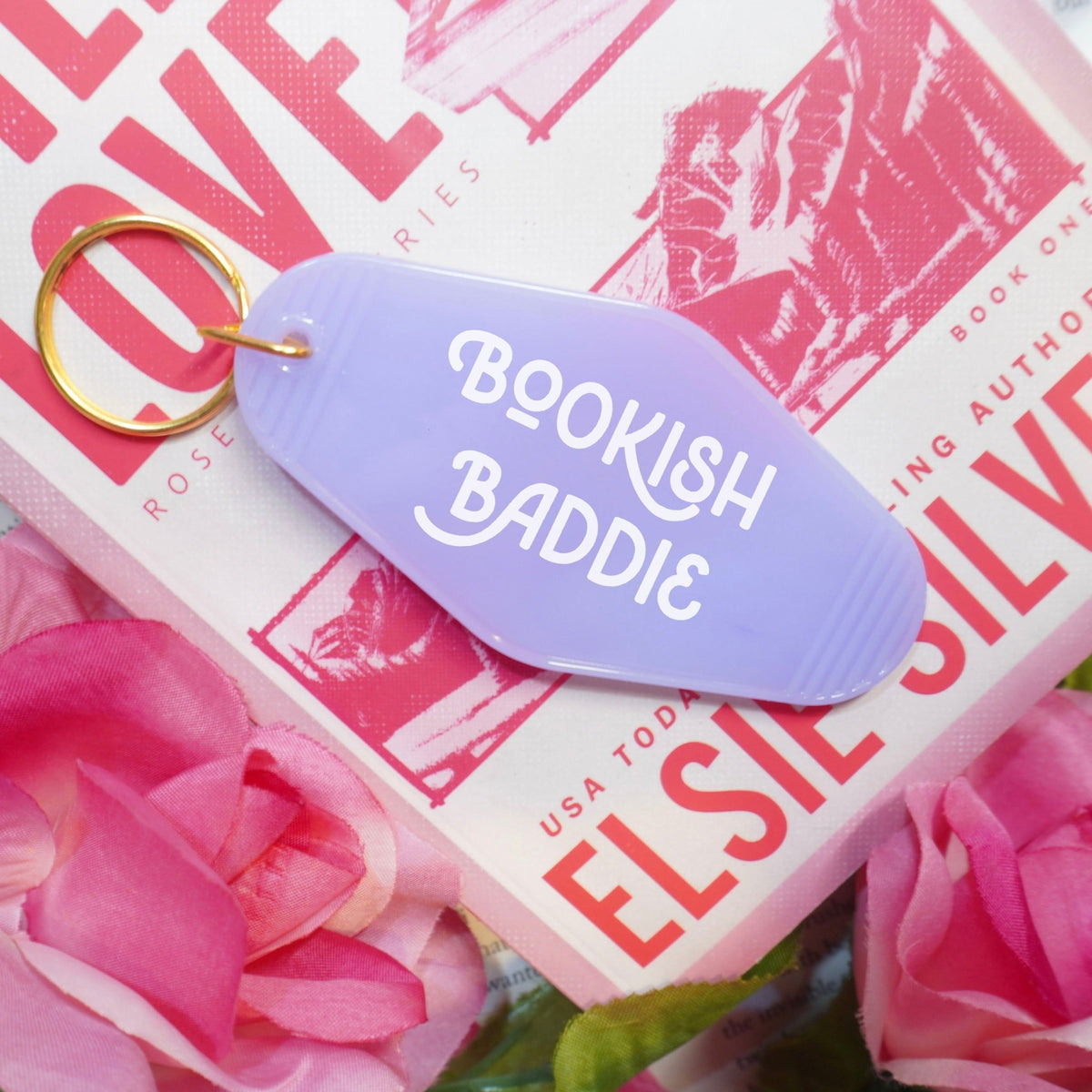 Bookish Baddie Retro Motel Keychain - Starry Skies Austin