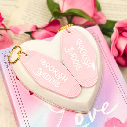 Bookish Baddie Retro Motel Keychain - Starry Skies Austin