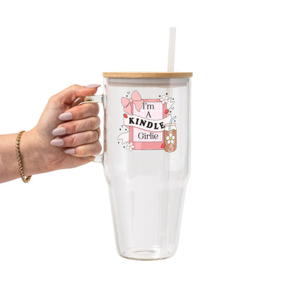 Bookish Reader Glass Cup, Mug & Tumbler with Lid and Straw - Starry Skies Austin
