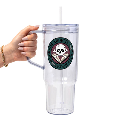 Bookish Reader Glass Cup, Mug & Tumbler with Lid and Straw - Starry Skies Austin