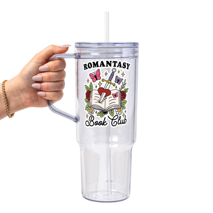 Bookish Reader Glass Cup, Mug & Tumbler with Lid and Straw - Starry Skies Austin