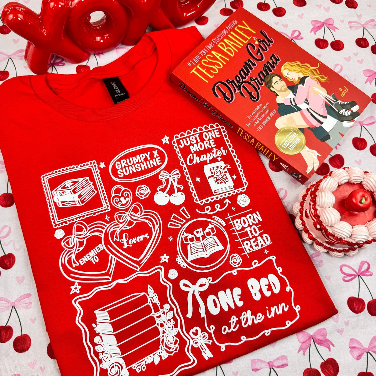 Bookish Romance Tropes Gildan Softstyle Shirt - Starry Skies Austin