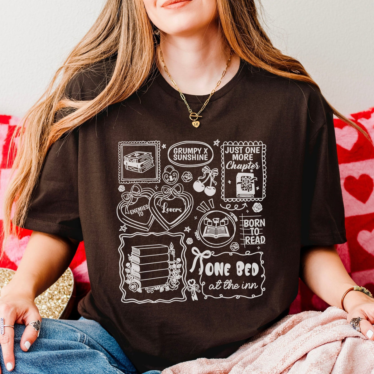 Bookish Romance Tropes Gildan Softstyle Shirt - Starry Skies Austin