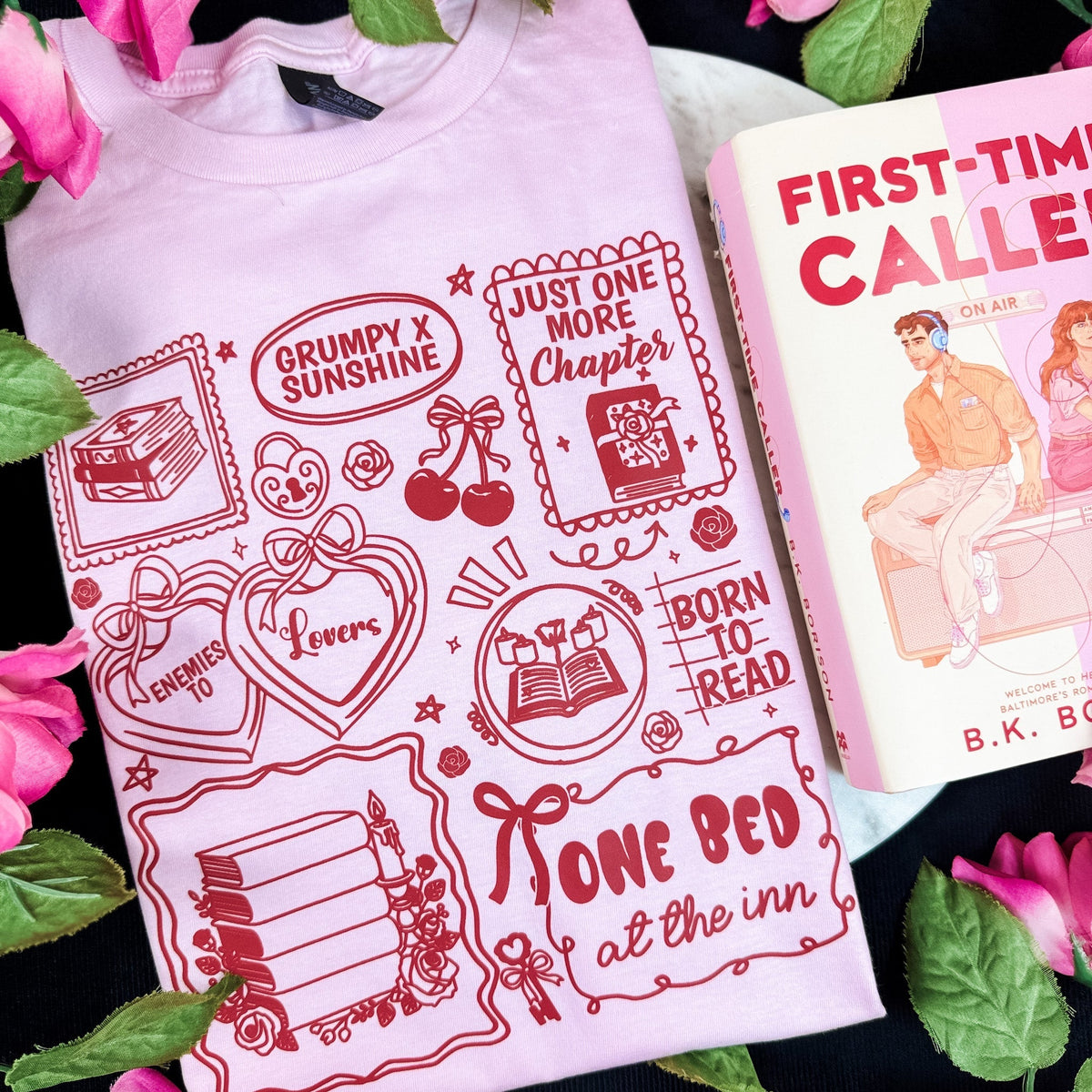 Bookish Romance Tropes Gildan Softstyle Shirt - Starry Skies Austin