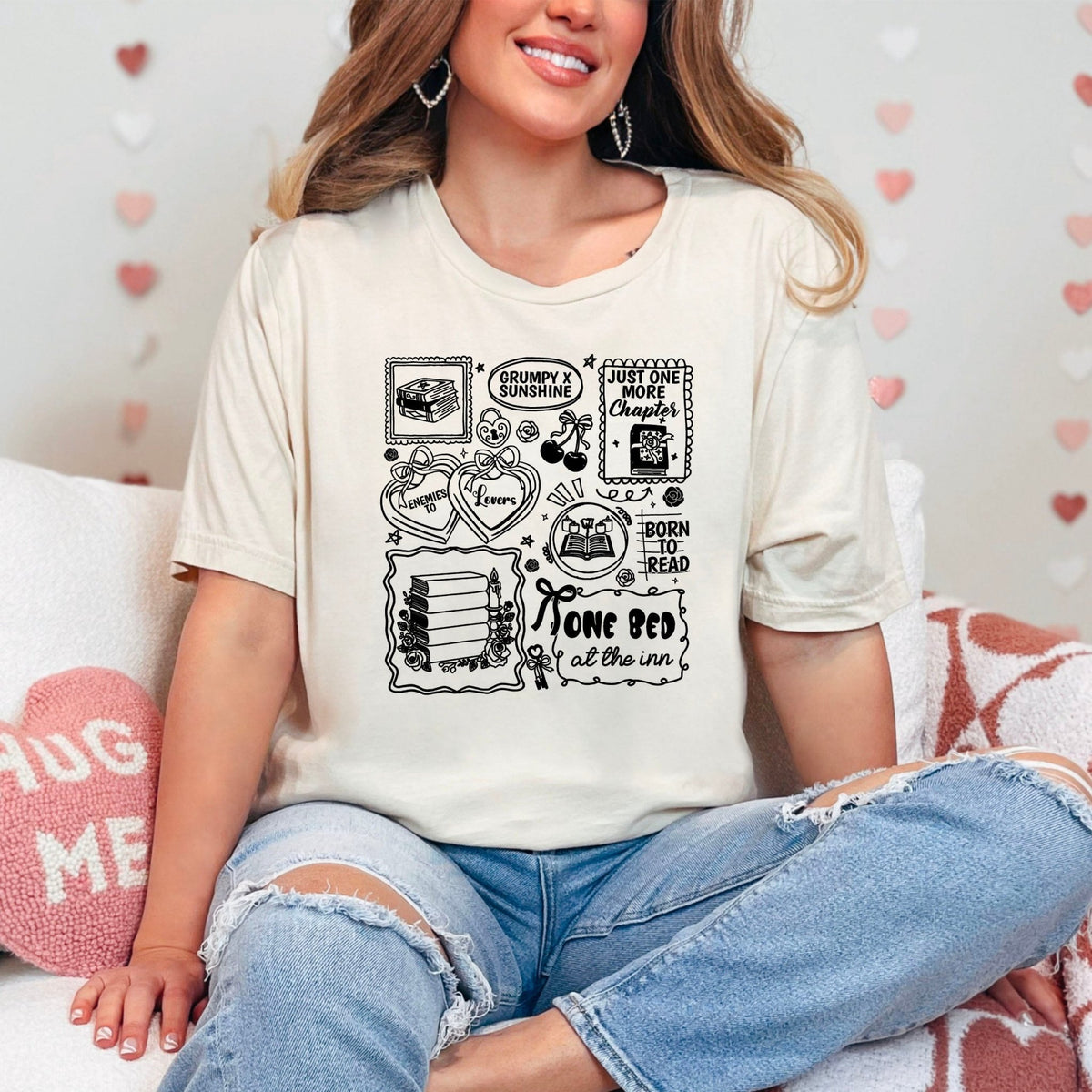 Bookish Romance Tropes Gildan Softstyle Shirt - Starry Skies Austin