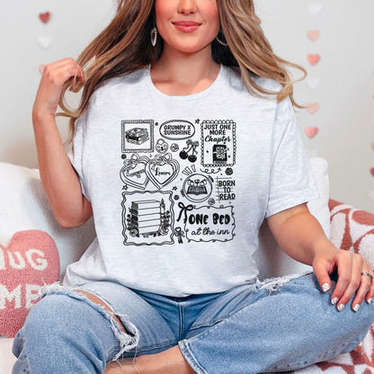 Bookish Romance Tropes Gildan Softstyle Shirt - Starry Skies Austin
