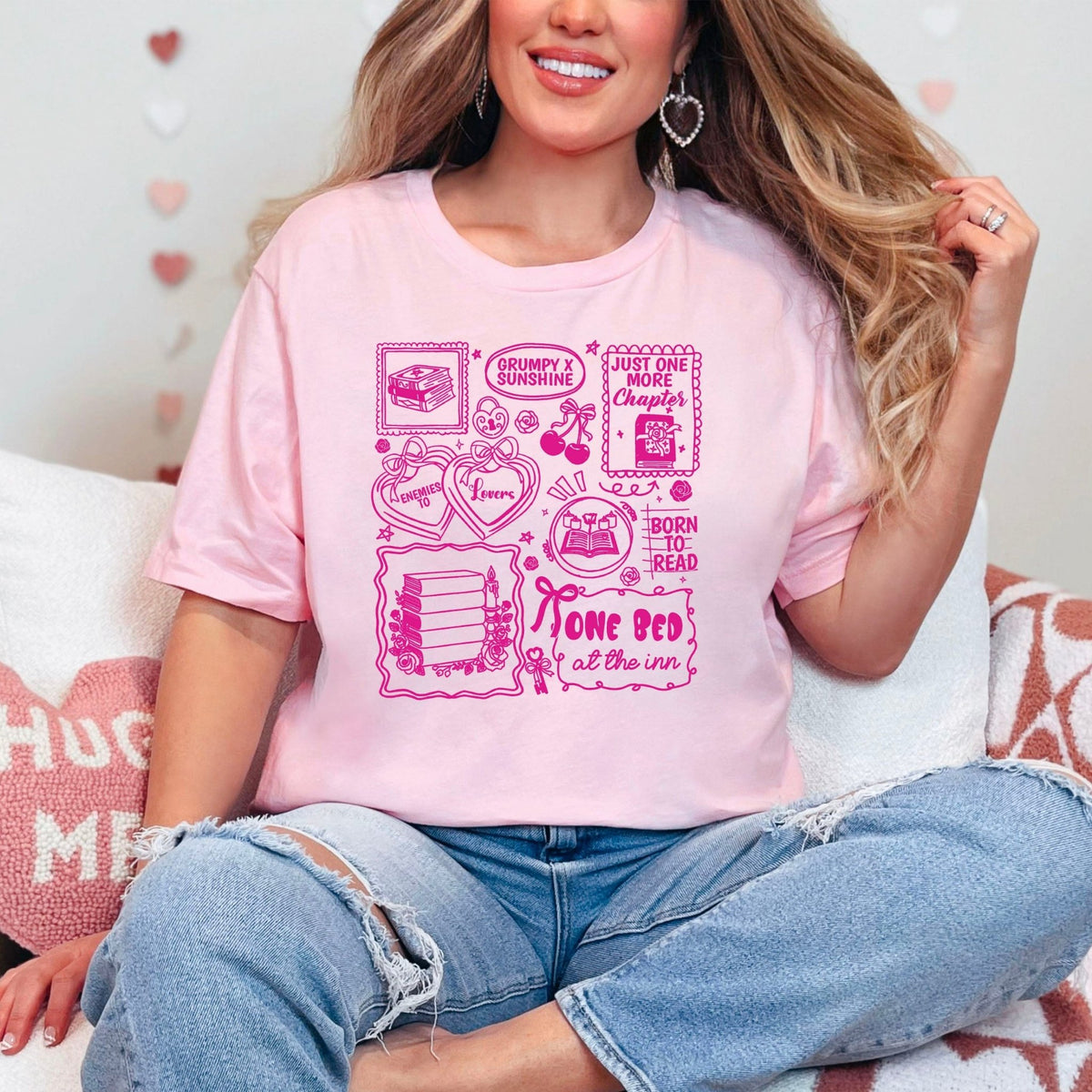 Bookish Romance Tropes Gildan Softstyle Shirt - Starry Skies Austin