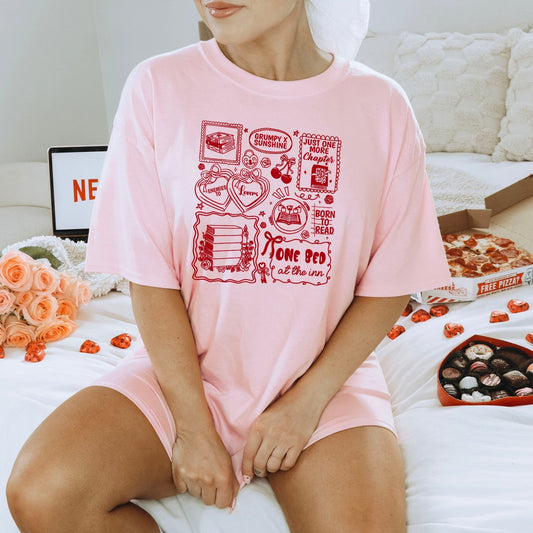Bookish Romance Tropes Heavyweight Comfort Colors Shirt - Starry Skies Austin