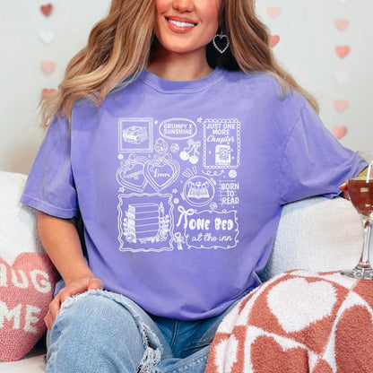 Bookish Romance Tropes Heavyweight Comfort Colors Shirt - Starry Skies Austin
