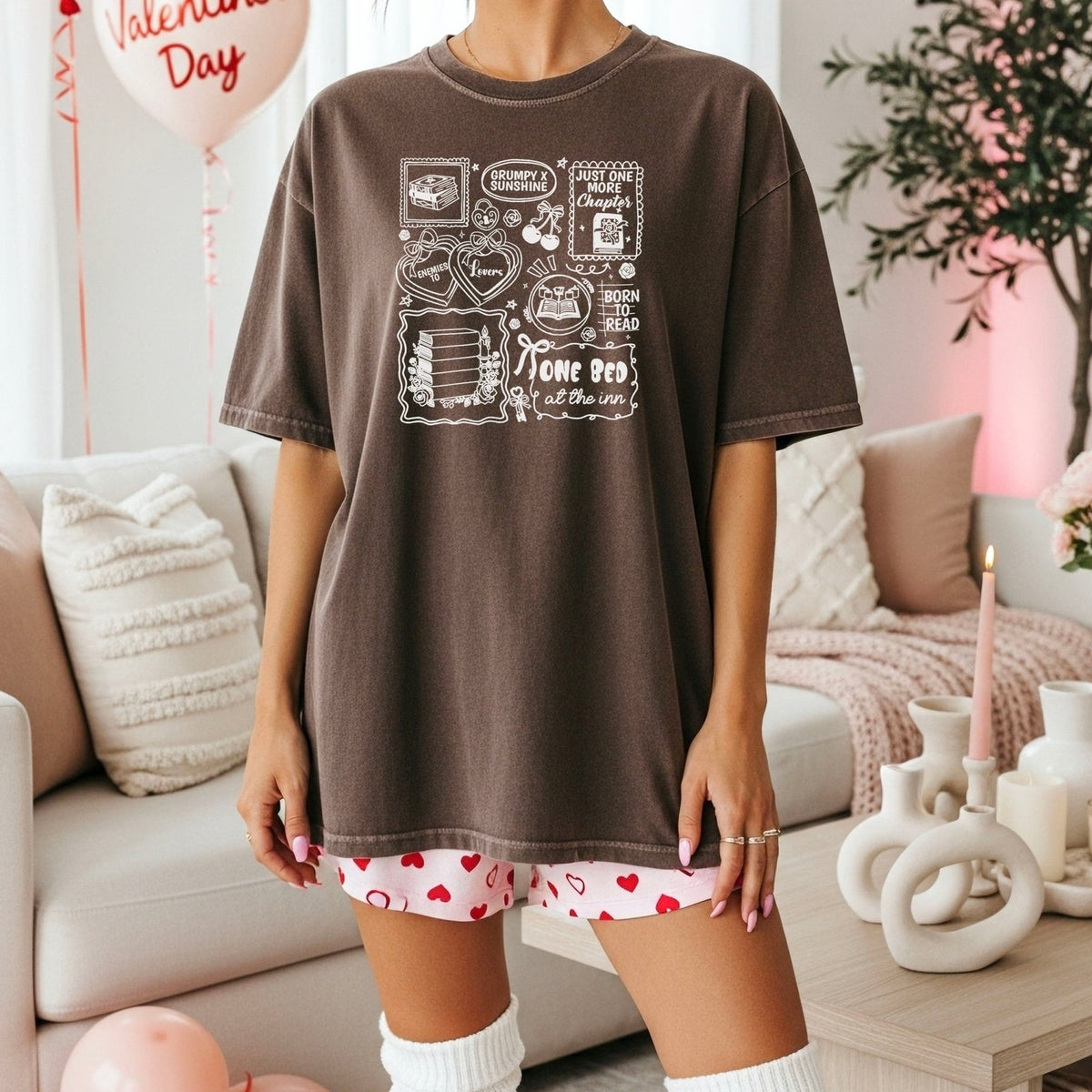 Bookish Romance Tropes Heavyweight Comfort Colors Shirt - Starry Skies Austin