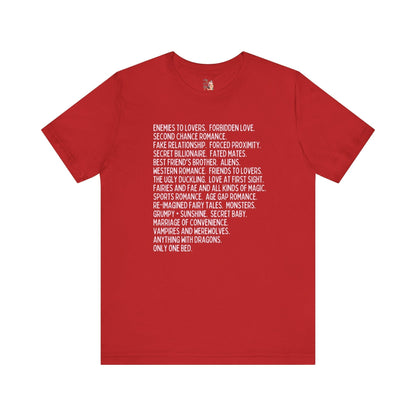 Bookish Romance Tropes T-Shirt - Starry Skies Austin