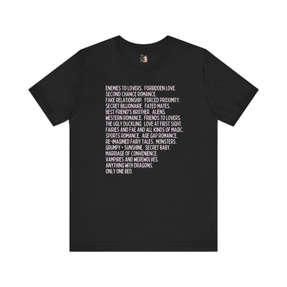 Bookish Romance Tropes T-Shirt - Starry Skies Austin