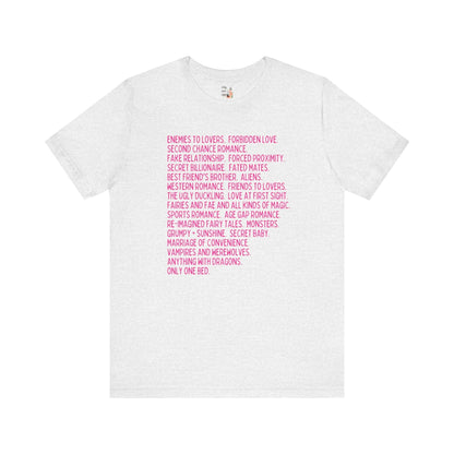 Bookish Romance Tropes T-Shirt - Starry Skies Austin